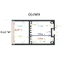 Perfil LED colgable de 35,22 mm x 66 mm