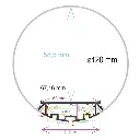 Profilé LED cylindrique extra-large de Ø 120 mm