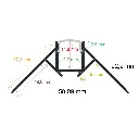 Profilé LED d’angle à encastrer, 50,09 mm x 22,2 mm