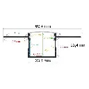 LED profile for recessed installation, 63.4 mm x 20.4 mm