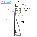 Perfil LED para rodapié o pared de 80 mm x 16,1 mm 