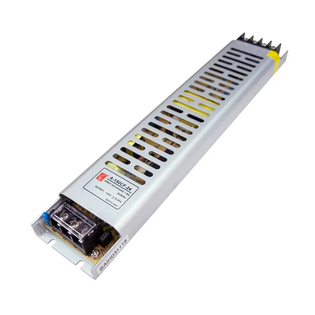 Fuente de alimentación alargada para tiras LED 150W DC24V IP20