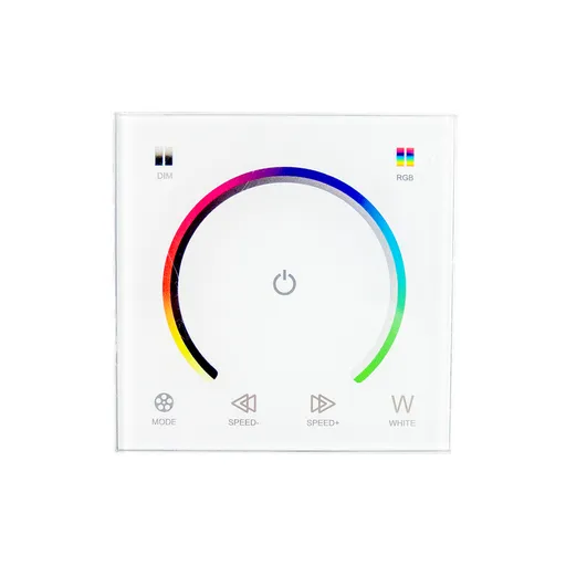 Controlador táctil empotrable RGBW para tiras LED DC12V: 192W / DC24V: 384W
