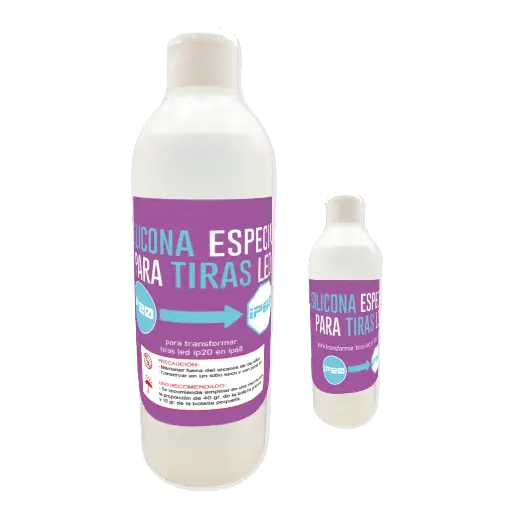 [1050050] Silicona especial para convertir tiras LED IP20 en IP68. 
