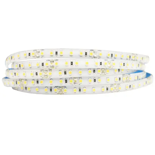 [1052133] Tira LED 9,6W  DC24V 120LEDs/m SMD3528 IP65  8800K (Luz Fría-azulada) 8mm 5m