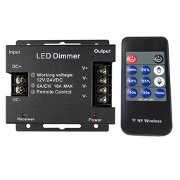 [182311] Regulador de tiras LED monocolor con mando DC5V / DC12V: 216W / DC24V: 432W