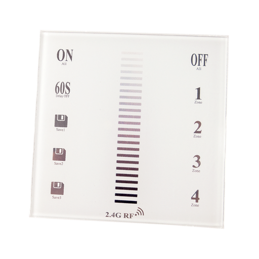 [188610] Mando regulador monocolor táctil y empotrable para controlador de 2.4GHz. DC12V: 144W / DC24V: 288W