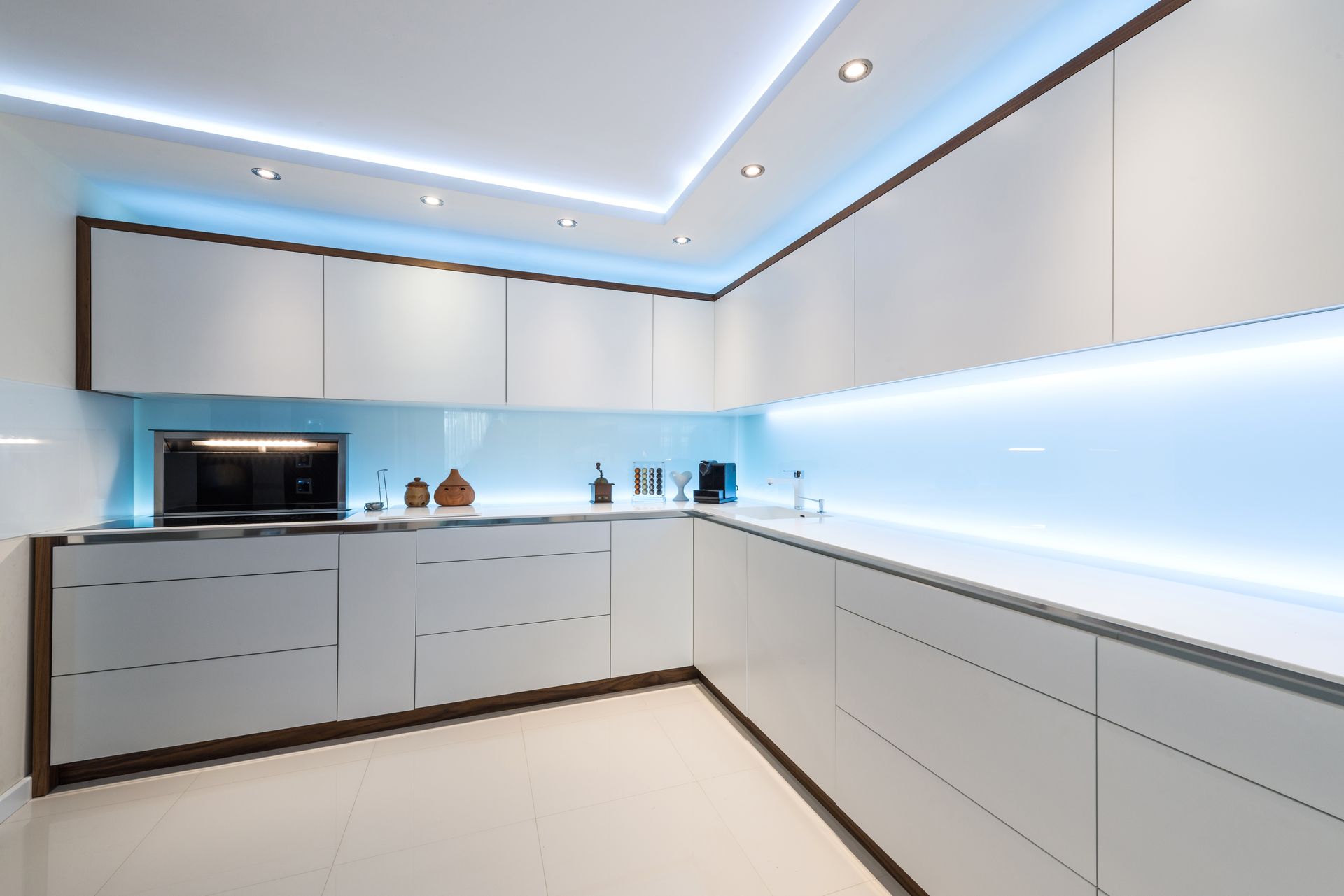 iluminación tiras led cocina