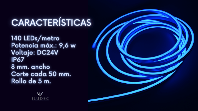 características tira led neón