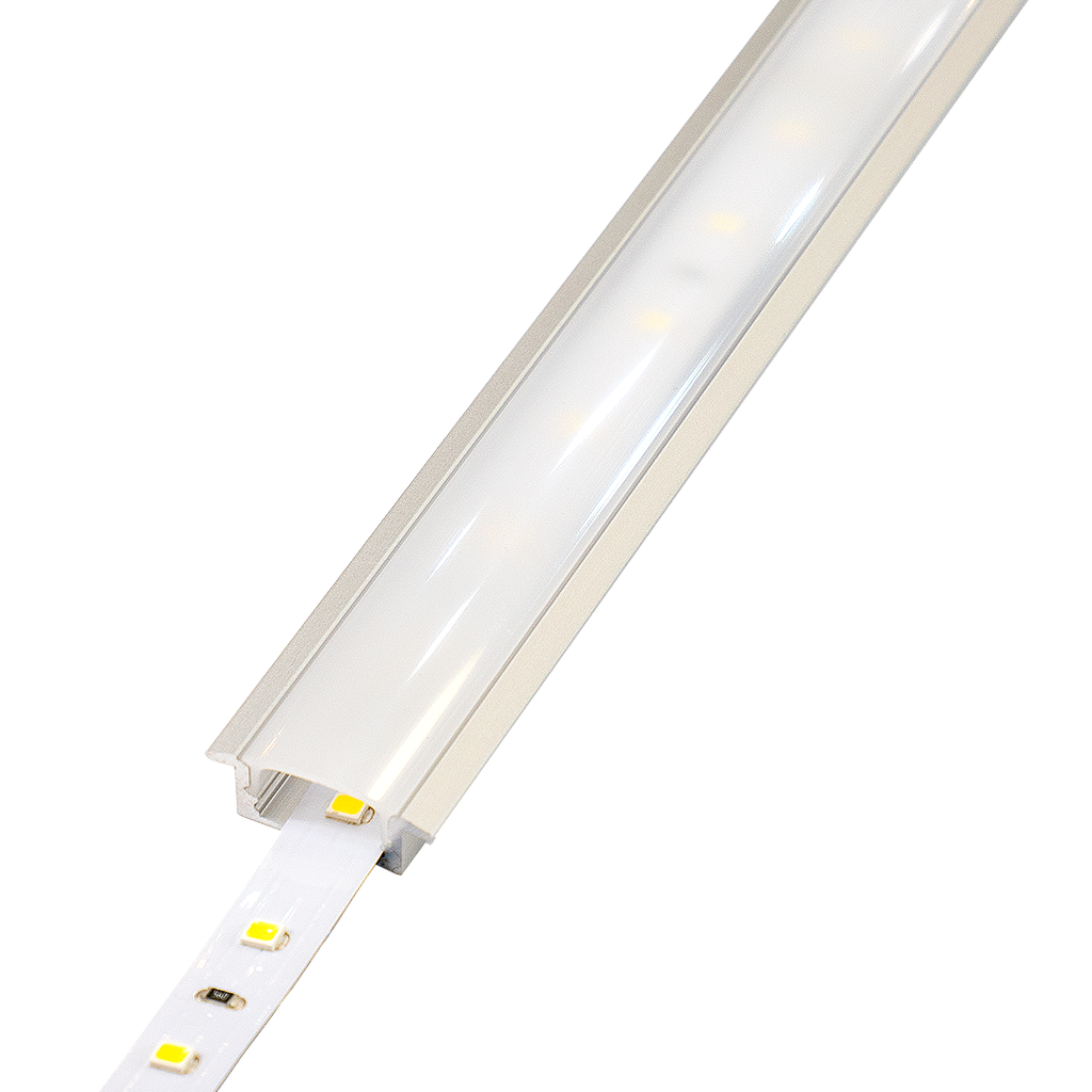 Perfil tira LED Alverlamp empotrable 2m LPEMP01 - Fontgas On Line