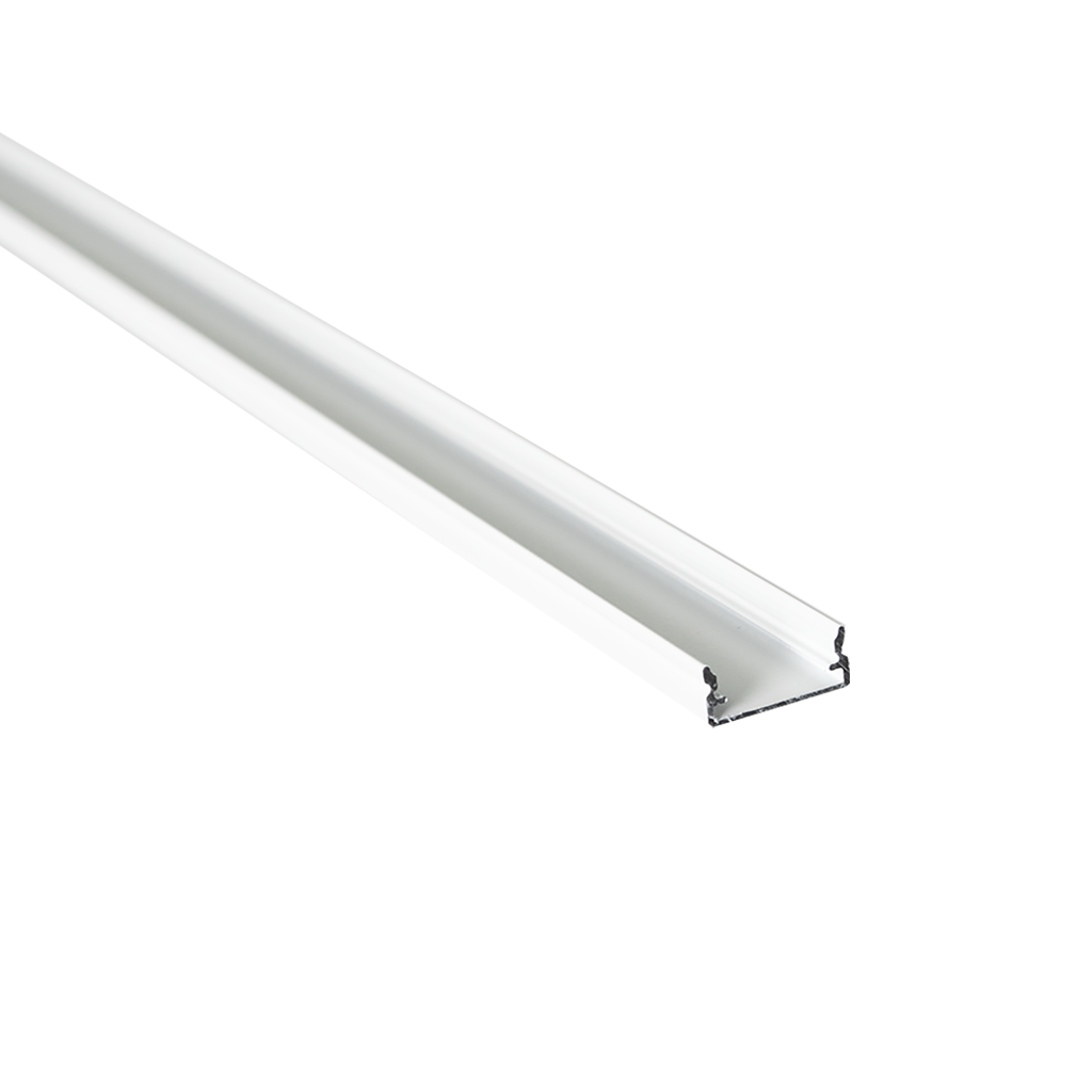 Perfil LED de superficie de 17.2 mm x 7 mm lacado en blanco