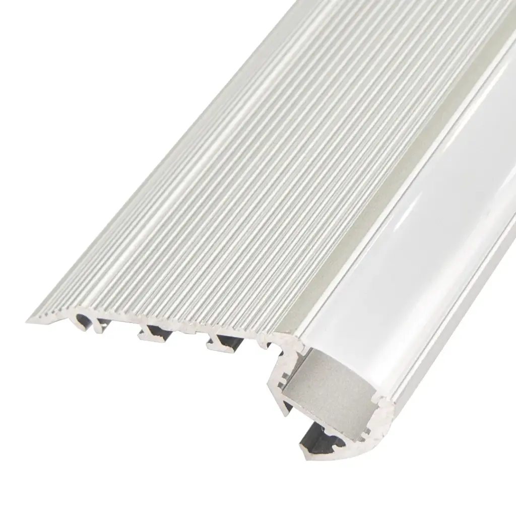 Perfil LED para escaleras de 66,32 mm x 26,97 mm