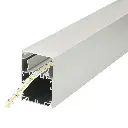 Perfil LED de superficie con opción colgante de 50 mm x 75 mm