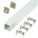 Perfil LED de superficie de 20 mm x 19,7 mm