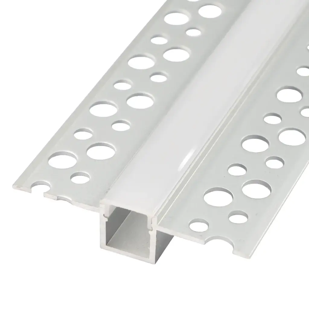 Perfil LED para empotrar en una obra de 52,25 mm x 13,15 mm