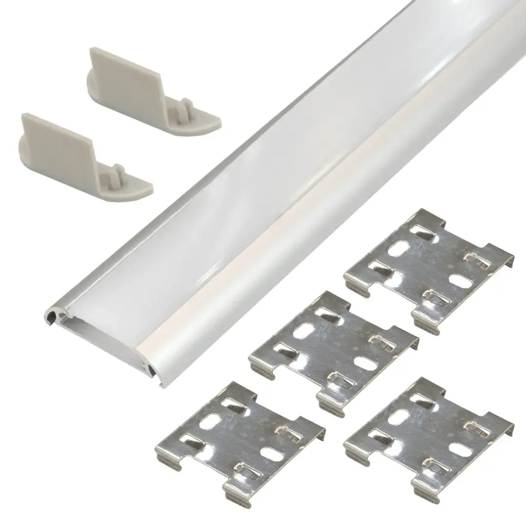 Perfil LED de superficie de 38,98 mm x 8,77 mm