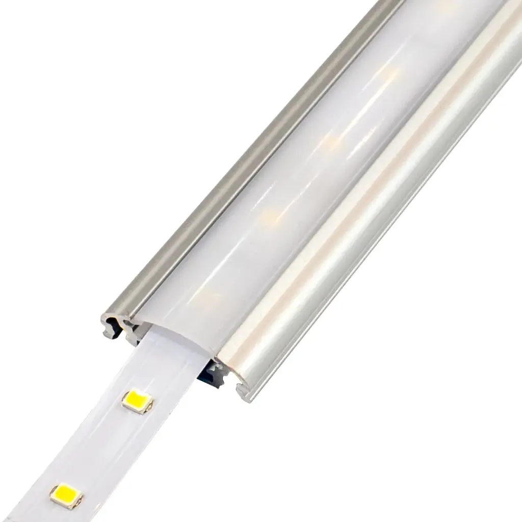 Perfil LED de superficie de 24,77 mm x 7,4 mm