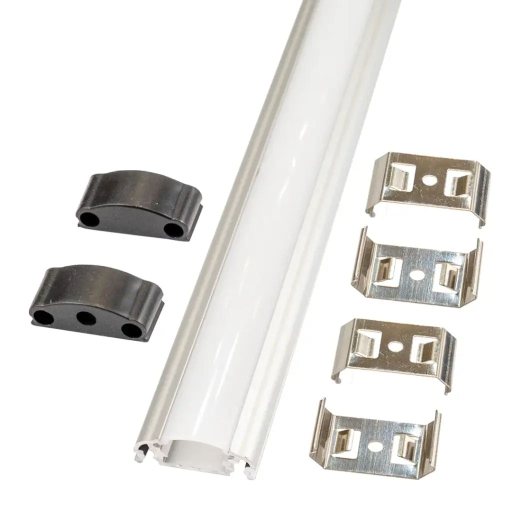 Perfil LED de superficie de 24,77 mm x 7,4 mm