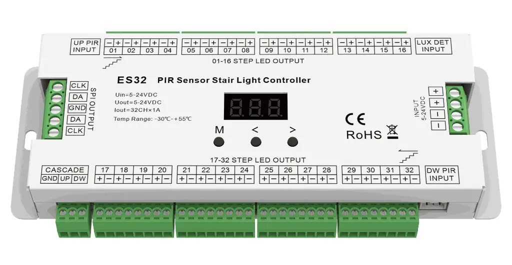 Controlador para escalera con sensor PIR. E32