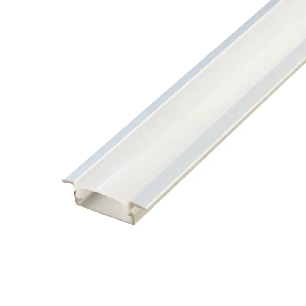 Perfil LED de empotrar de 23,2 mm x 7 mm blanco