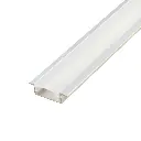 Perfil LED de empotrar de 23,2 mm x 7 mm blanco