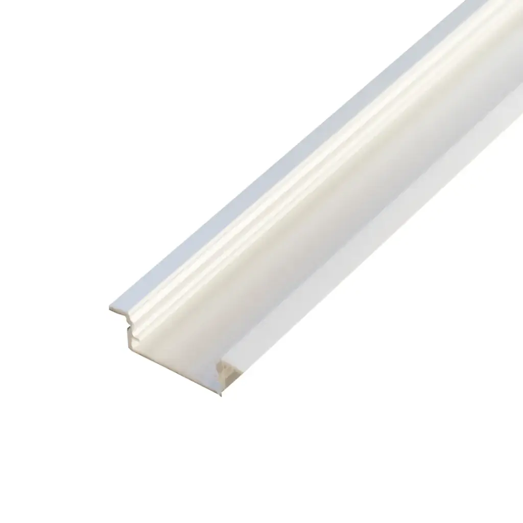 Perfil LED de empotrar de 23,2 mm x 7 mm blanco