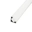 Perfil LED de esquina reforzado y con embellecedores de 25,21 mm x 16,91 mm blanco