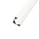 Perfil LED de esquina reforzado y con embellecedores de 25,21 mm x 16,91 mm blanco