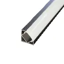 Perfil LED de esquina reforzado y con embellecedores de 25,21 mm x 16,91 mm negro