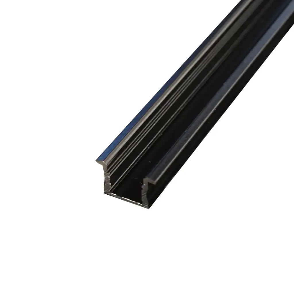 Perfil LED de empotrar de 23 mm x 14,5 mm negro