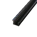 Perfil LED de empotrar de 23 mm x 14,5 mm negro