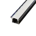 Perfil LED de empotrar de 23 mm x 14,5 mm negro