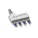 ﻿Conector de cables de 4 entradas para tiras LED de dos hilos﻿