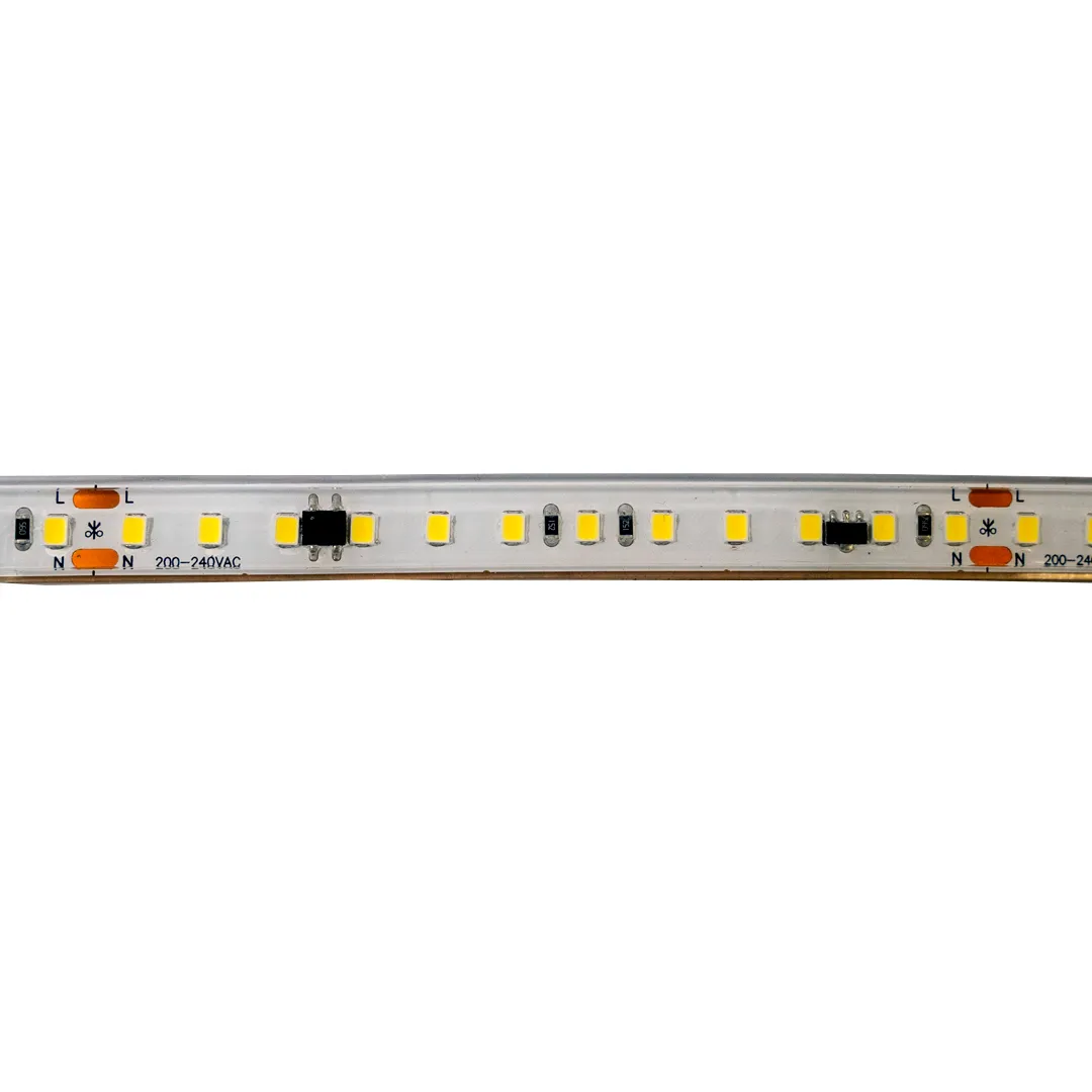 Metro de tira LED AC220V 16W 120LEDs/m IP67 6.000ºK Luz fría 10mm 50m