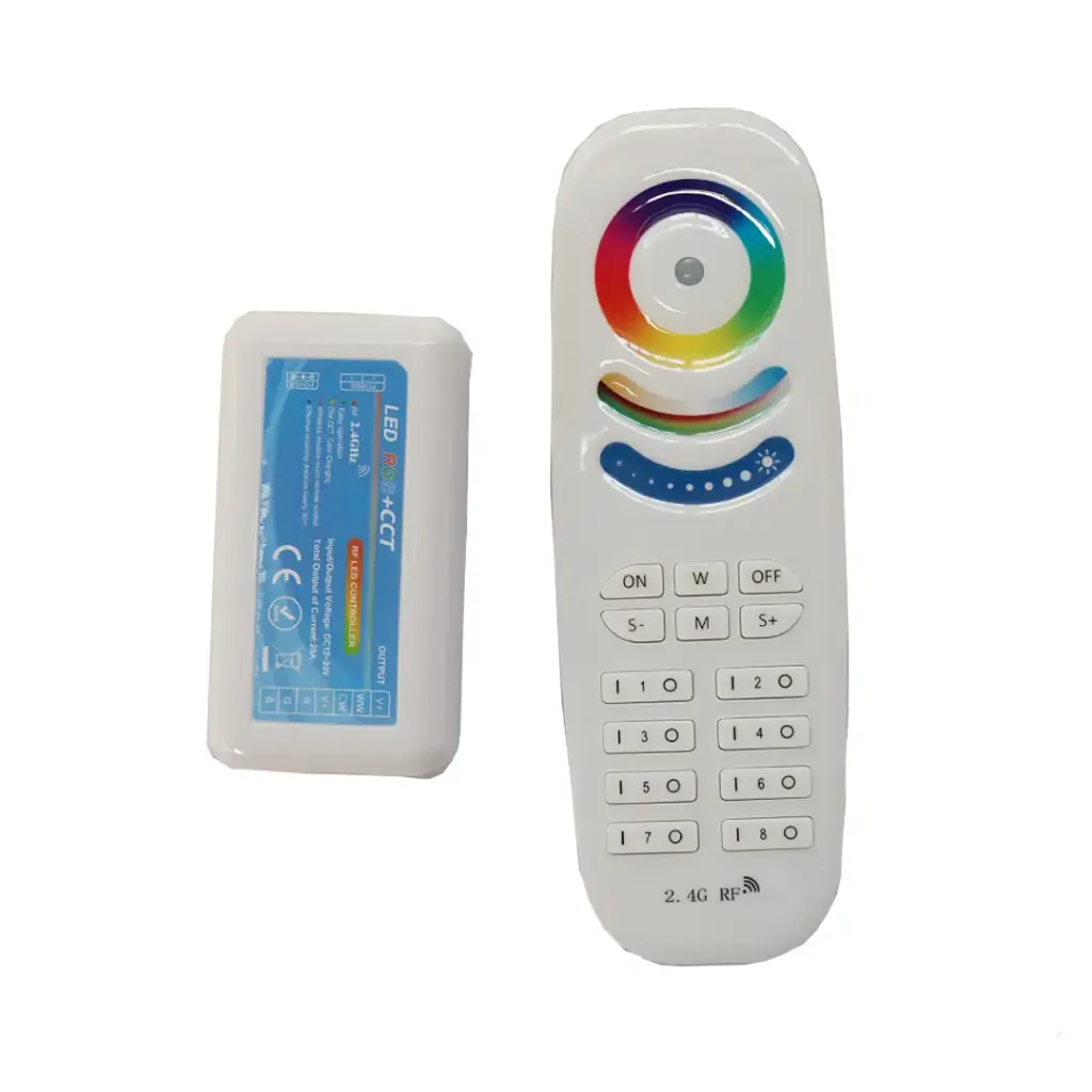 Mando para controlador 2.4GHz. RGB+CCT (8 zonas máx.) DC12V: 240W / 24V:480W