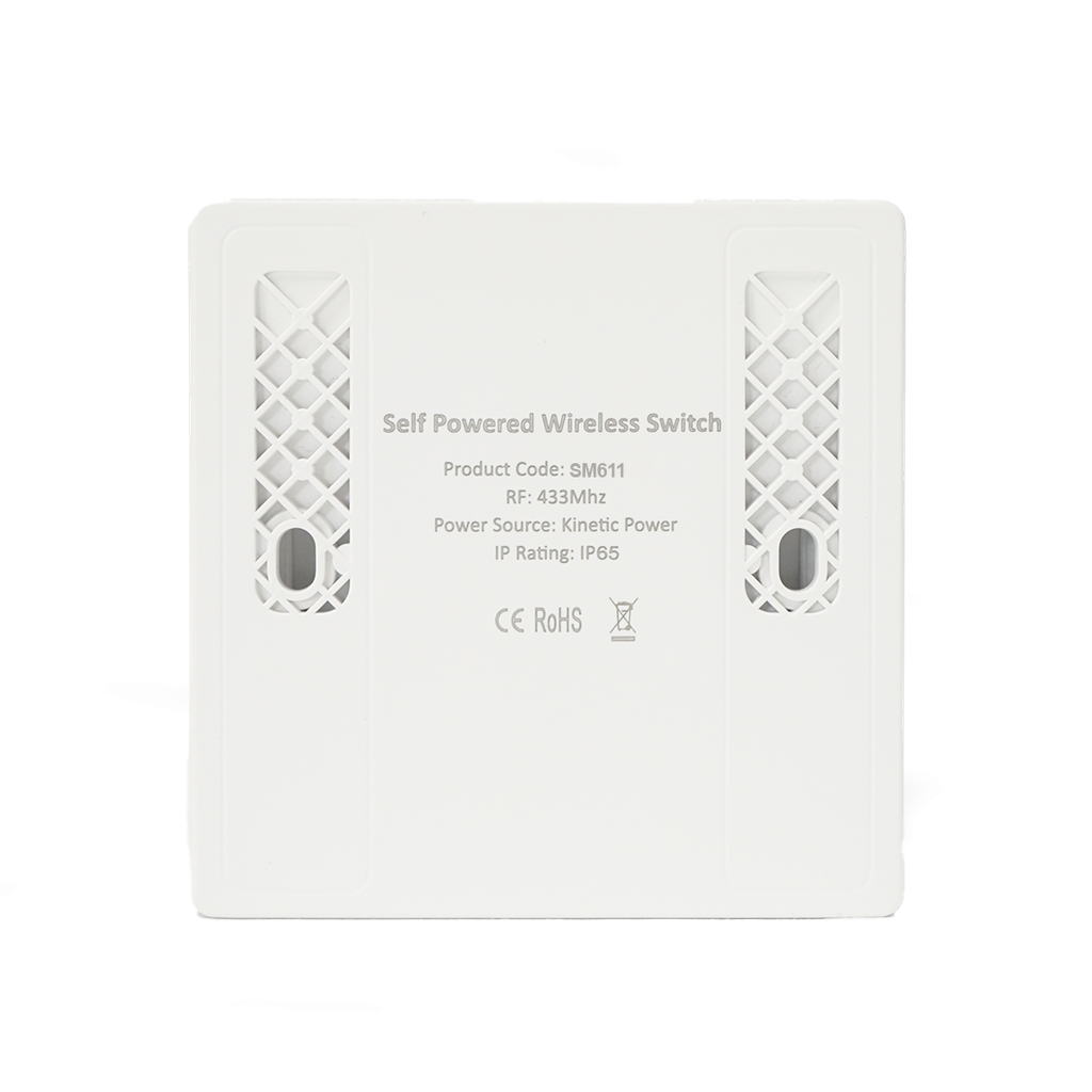 Interruptor inalámbrico blanco. 1 botón