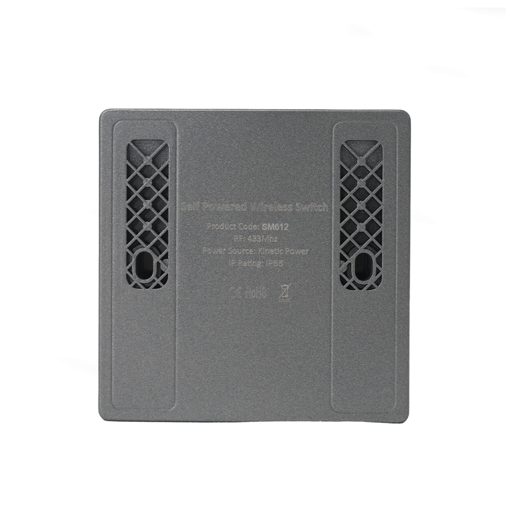Interruptor inalámbrico gris. 1 botón