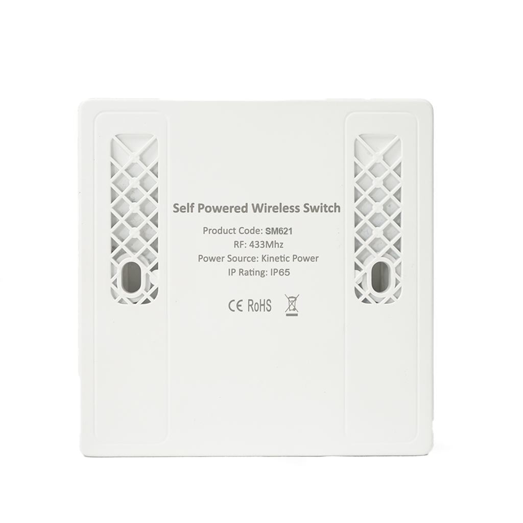 Interruptor inalámbrico blanco. 2 botones