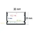 Perfil LED de superficie de 30 mm x 20 mm (copia)