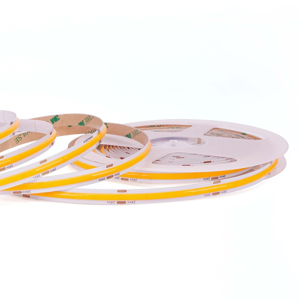 Tira LED COB 15W DC24V 528LEDs/m IP20 4000ºK Luz neutra 8mm 5m