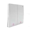 Interruptor inalámbrico blanco. 2 botones