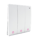 Interruptor inalámbrico blanco. 3 botones