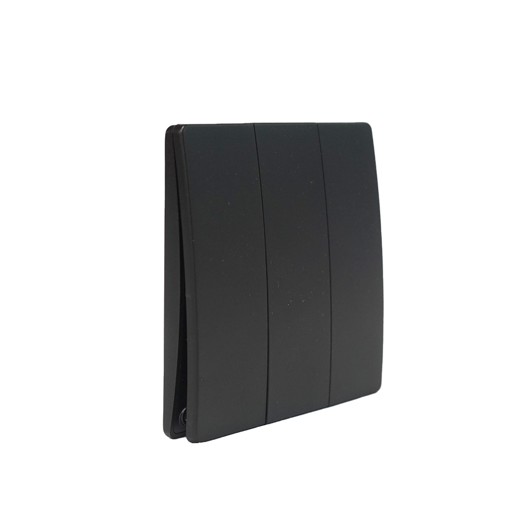 Interruptor inalámbrico negro de 3 botones