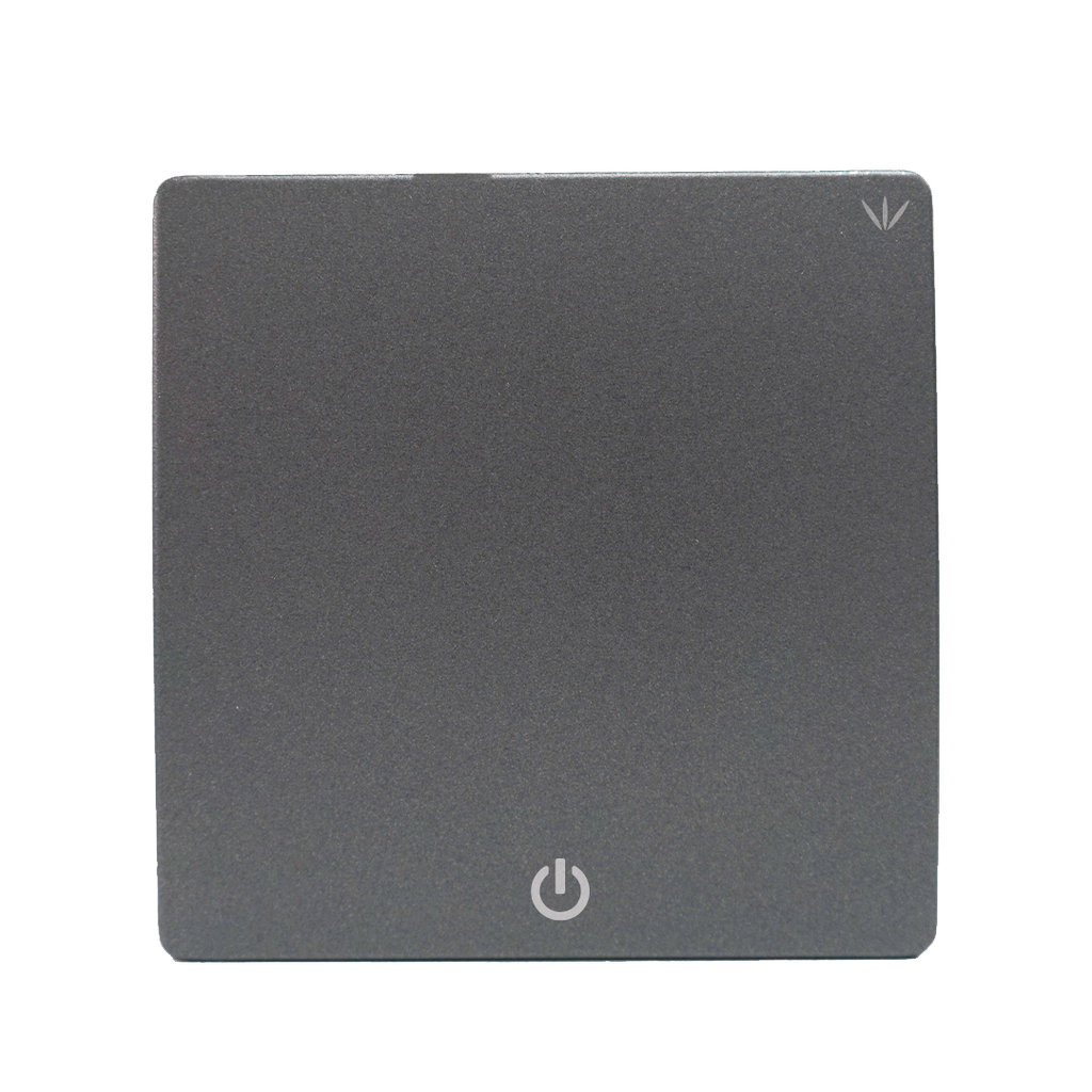 Interruptor inalámbrico gris. 1 botón