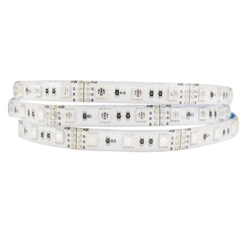 Tira LED 14,4W  DC12V 60LEDs/m SMD5050 IP65 RGB 10mm 5m