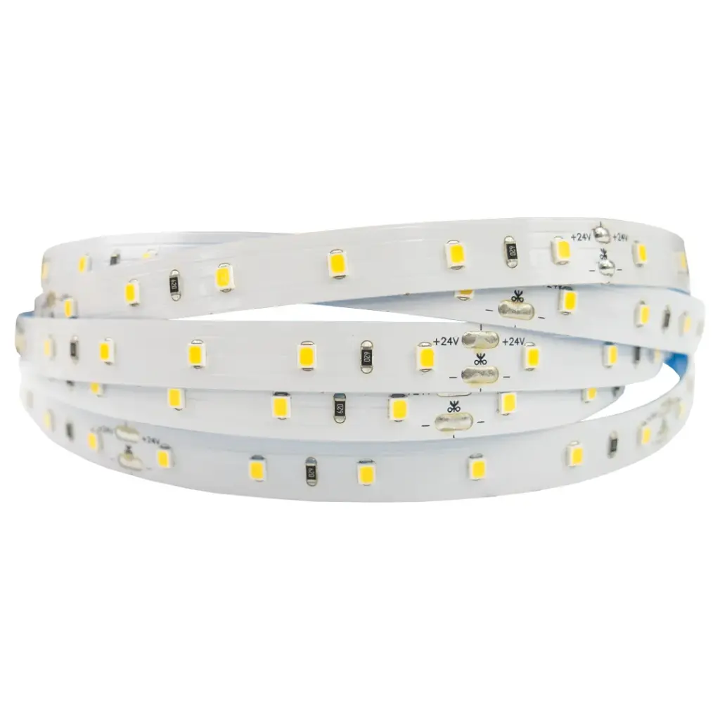 Tira LED 12,65W DC24V 60LEDs/m SMD2835 IP20 Luz Cálida 10mm 5m