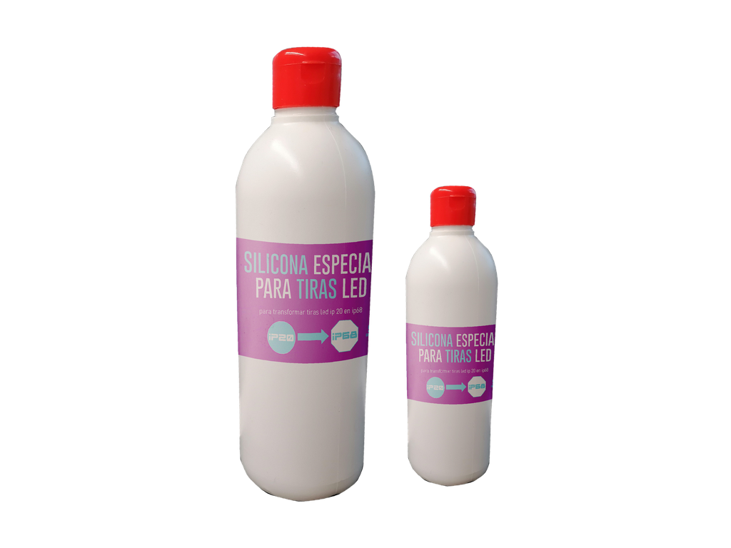 Silicona especial para convertir tiras LED IP20 en IP68. 