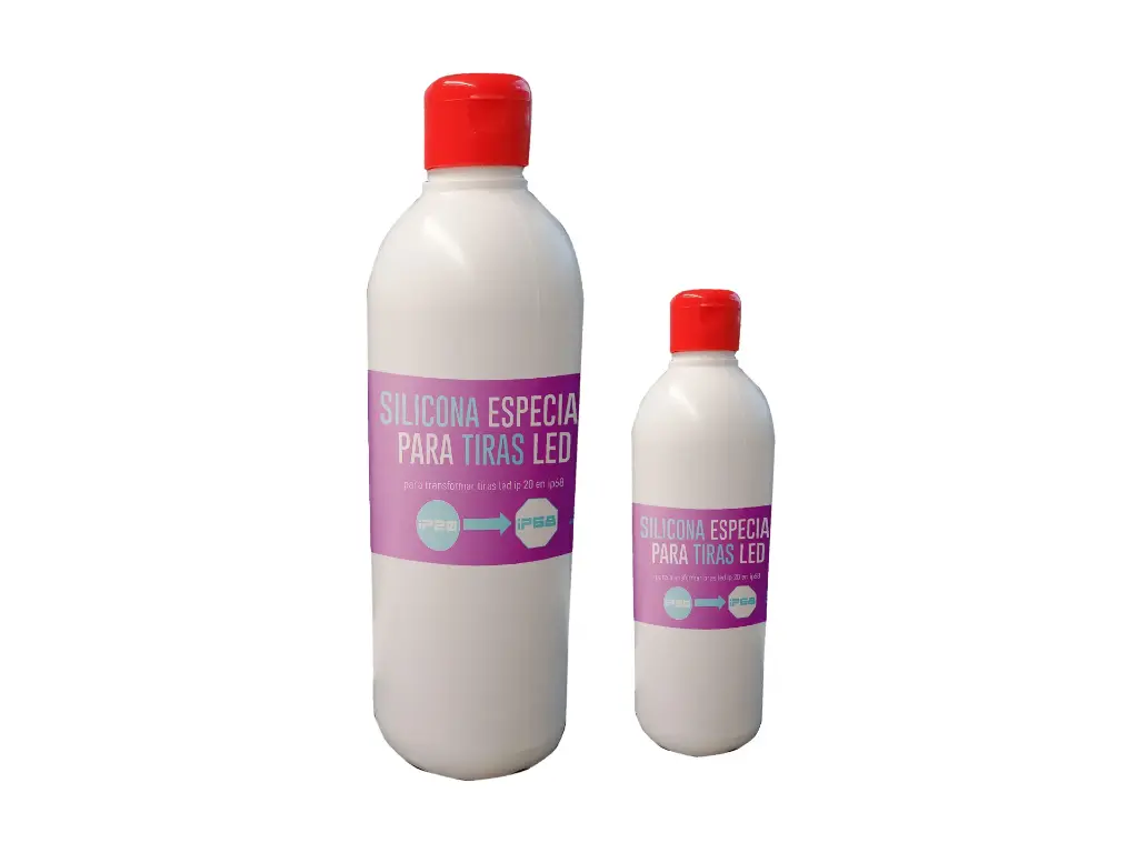 Silicona especial para convertir tiras LED IP20 en IP98. 