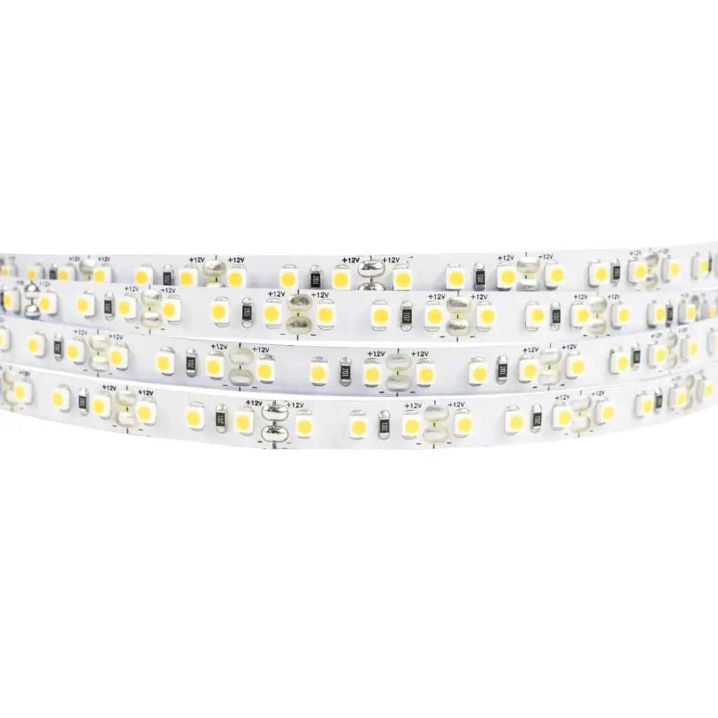 Tira LED 9,6W  DC12V 120LEDs/m SMD3528 IP20 6000ºK Luz Fría  8mm 5m