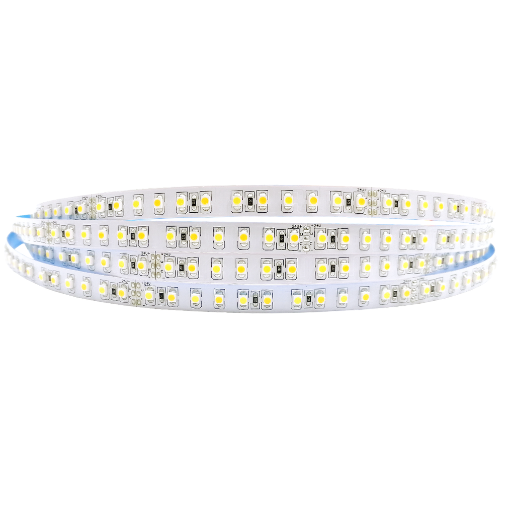 Tira LED 9,6W DC24V 120LEDs/m SMD3528 IP20 3000+6000ºK Luz Dual Cálida y Fría 10mm 5m